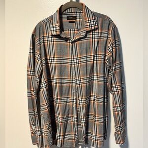 Zara Checkered Shirt in Black, White, and Orange